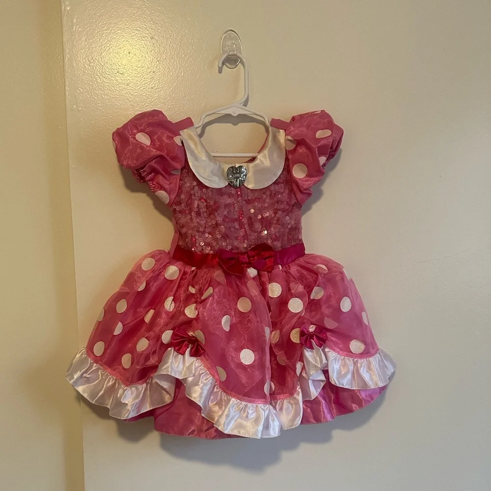 Disney Pink Fabric with White Dots